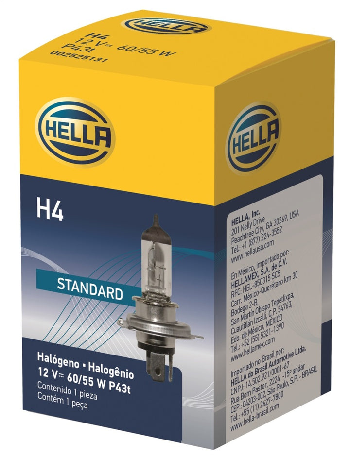 Hella Halogen H4 12V 60/55W Bulb - Bull Strap