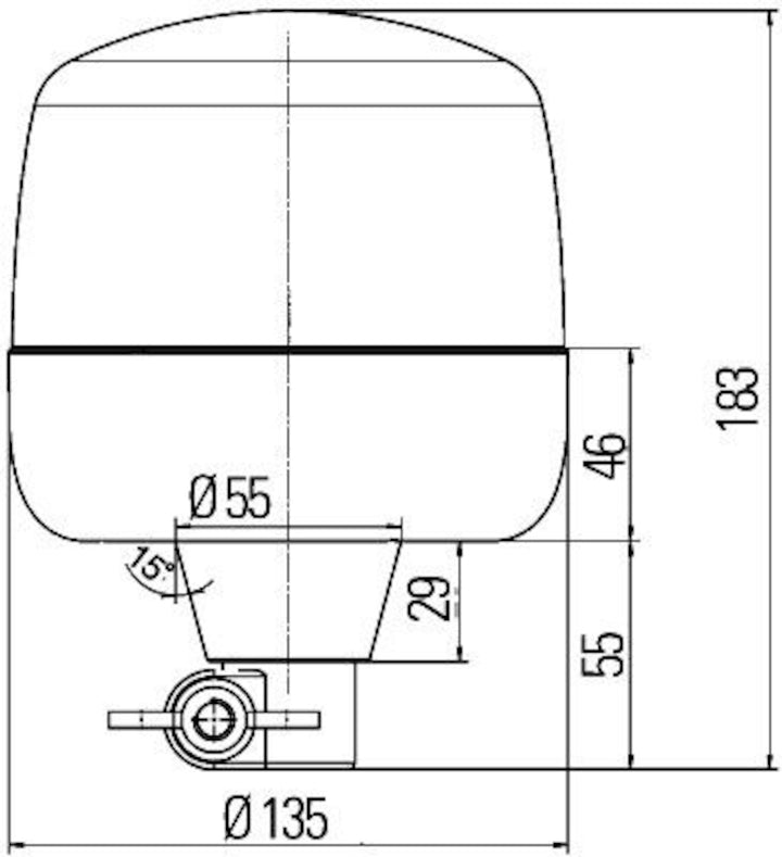 Hella Led Lamp 12/24V Amber Flex Mounting 2Rl - Bull Strap