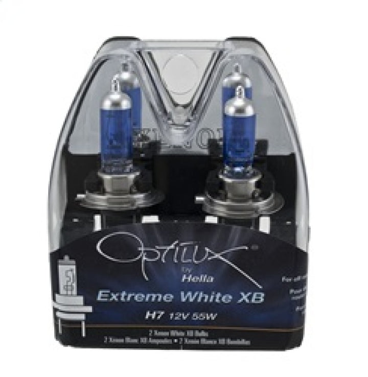 Hella Optilux 12V/55W H7 Extreme Blue Bulb (Pair) - Bull Strap