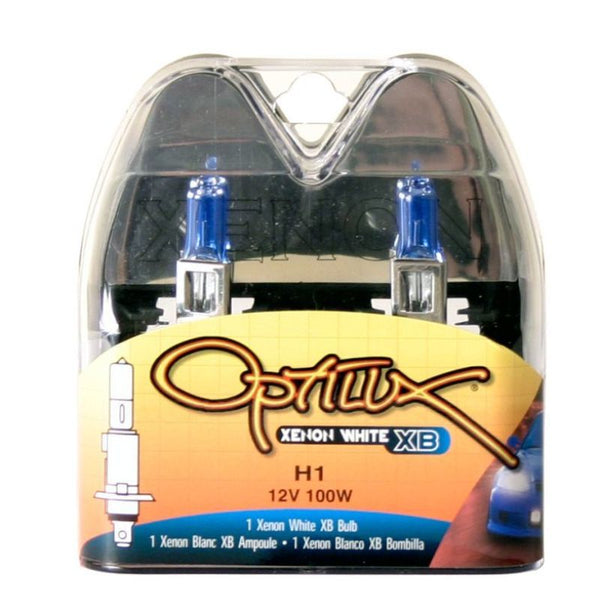 Hella Optilux H1 100W XB Extreme White Bulbs (Pair) - Bull Strap