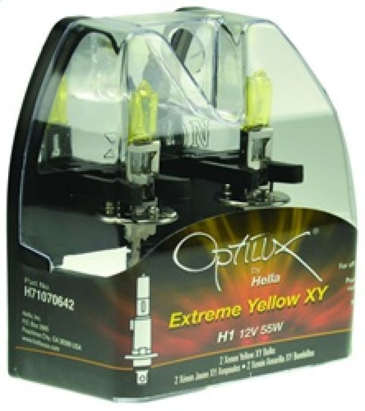 Hella Optilux H1 12V/55W XY Yellow Bulb - Bull Strap
