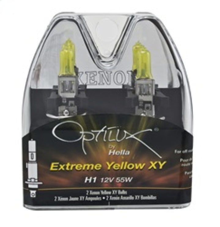 Hella Optilux H1 12V/55W XY Yellow Bulb - Bull Strap