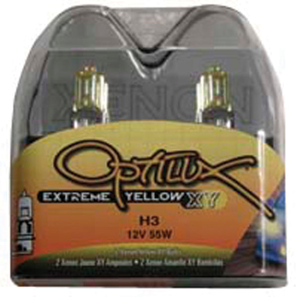 Hella Optilux H3 12V/55W XY Extreme Yellow Bulb - Bull Strap