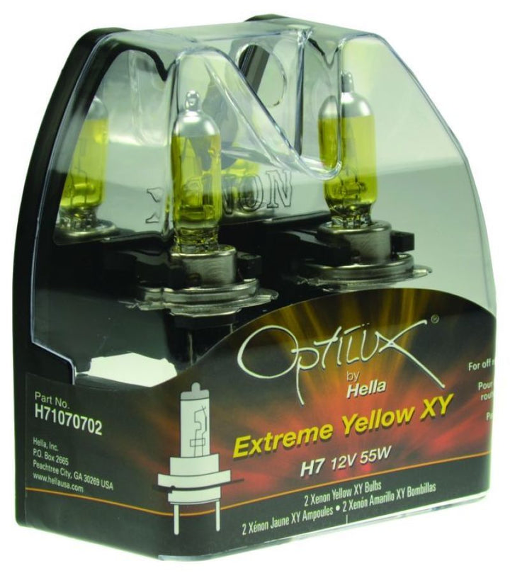 Hella Optilux H7 12V/55W XY Xenon Yellow Bulb - Bull Strap