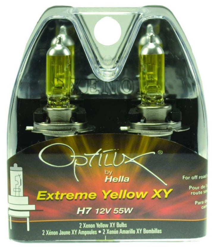 Hella Optilux H7 12V/55W XY Xenon Yellow Bulb - Bull Strap