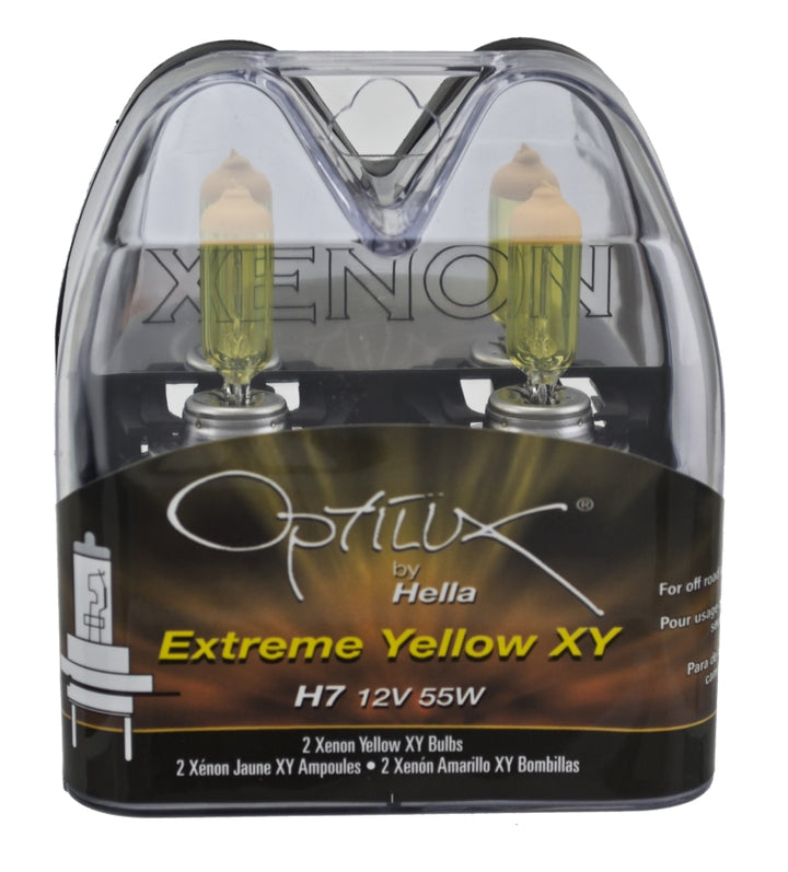 Hella Optilux H7 12V/55W XY Xenon Yellow Bulb - Bull Strap