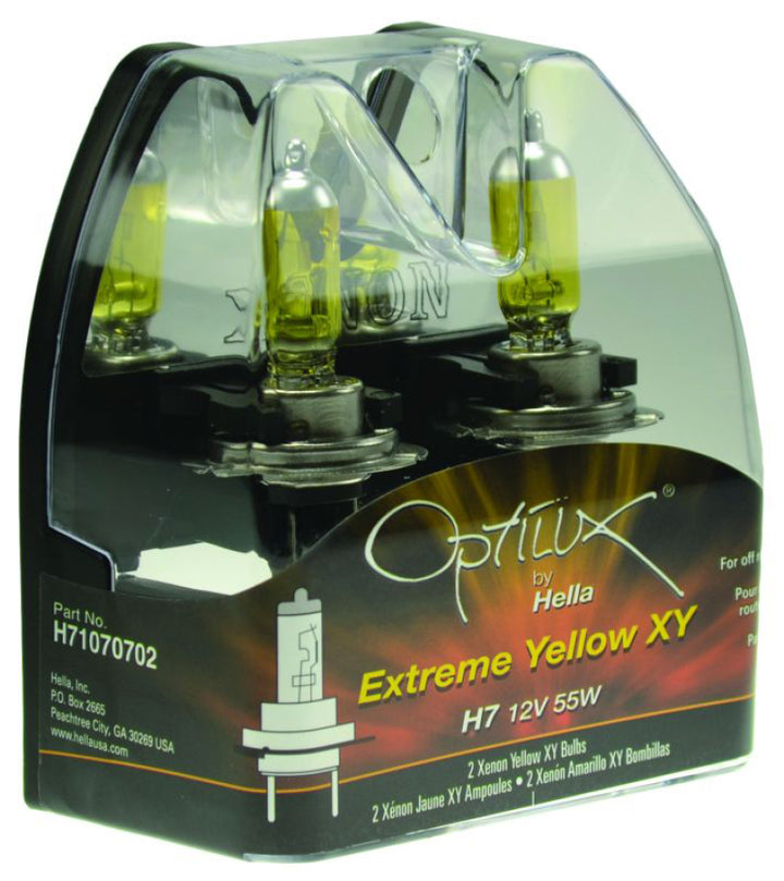 Hella Optilux H7 12V/55W XY Xenon Yellow Bulb - Bull Strap