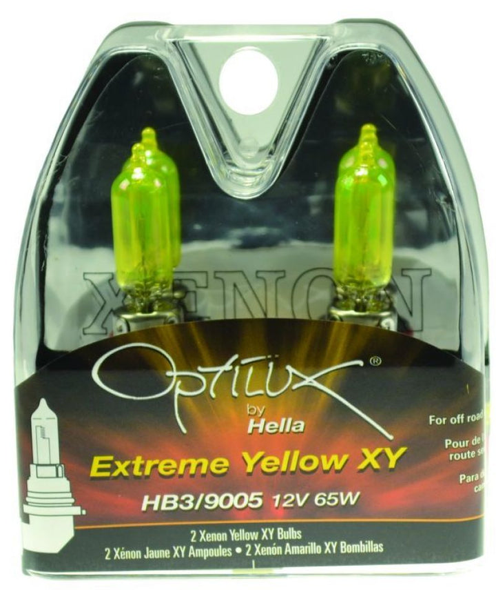 Hella Optilux HB3 9005 12V/65W XY Xenon Yellow Bulb - Bull Strap