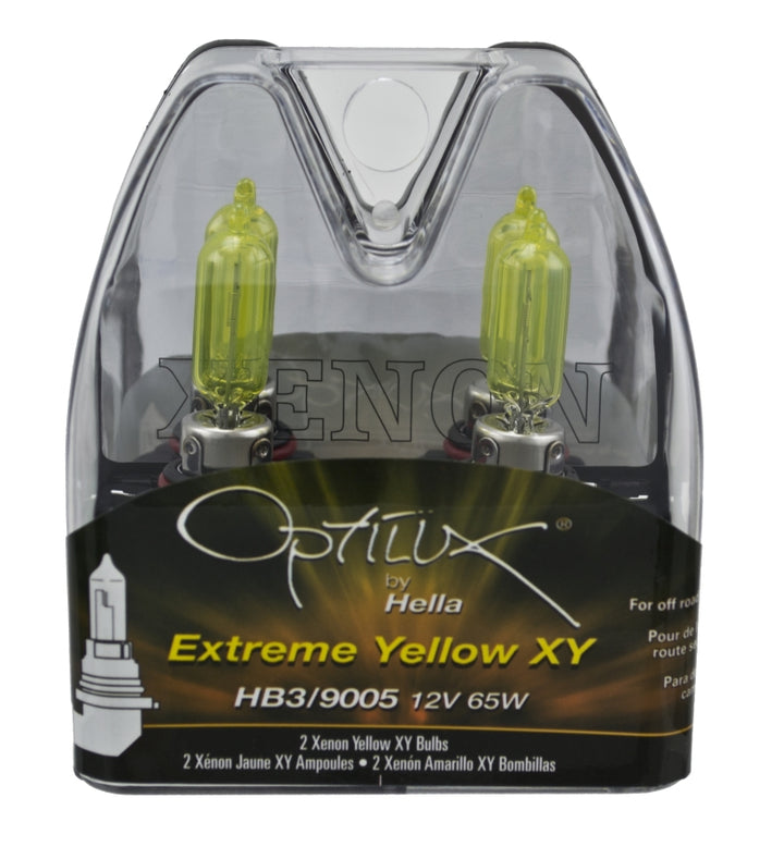 Hella Optilux HB3 9005 12V/65W XY Xenon Yellow Bulb - Bull Strap