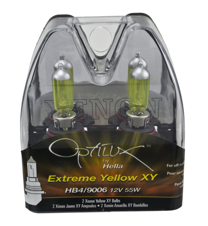 Hella Optilux HB4 9006 12V/55W XY Xenon Yellow Bulb - Bull Strap
