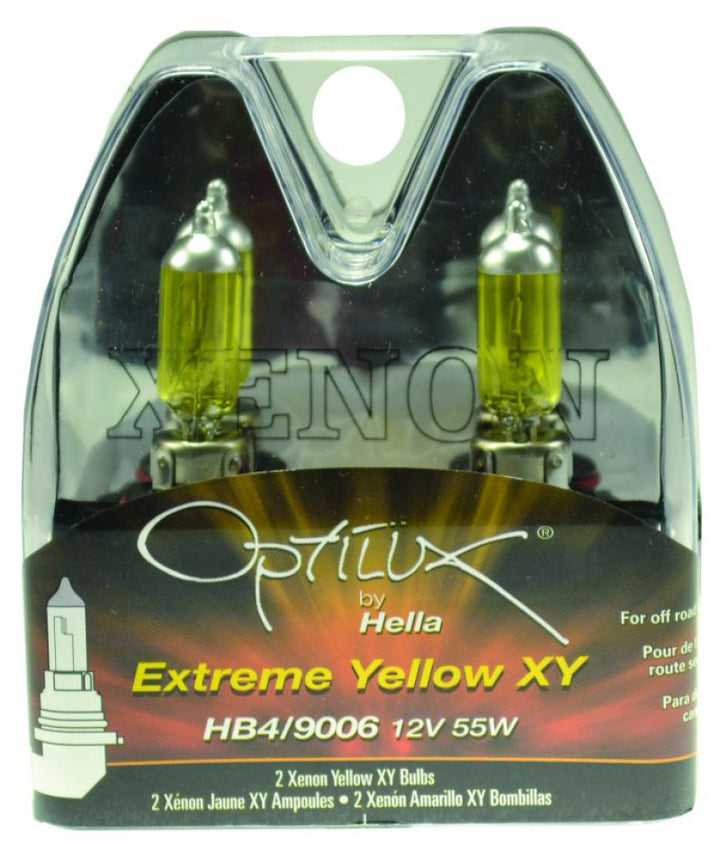 Hella Optilux HB4 9006 12V/55W XY Xenon Yellow Bulb - Bull Strap