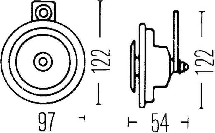 Hella Sharptone Horn Kit 12V 415/350Hz Yellow (3BB922000731 = H31000001) (Min Qty 360) - Bull Strap