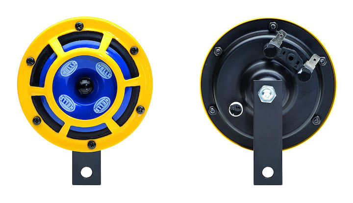 Hella Sharptone Horn Kit 12V 415/350Hz Yellow (3BB922000731 = H31000001) (Min Qty 360) - Bull Strap