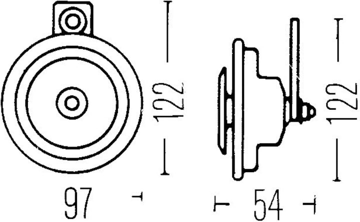 Hella Sharptone Horn Kit 12V 415/350Hz Yellow (3BB922000731 = H31000001) (Min Qty 360) - Bull Strap