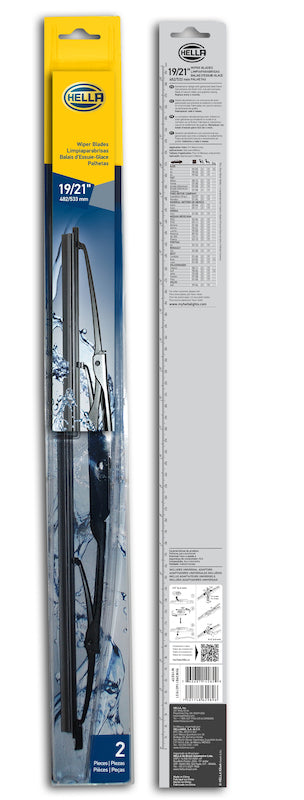 Hella Standard Wiper Blade 19in/21in - Pair - Bull Strap