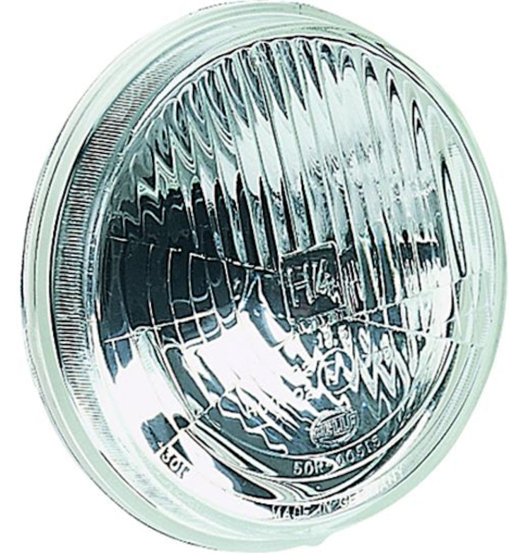 Hella Vision Plus 5-3/4in Round Conversion H4 Headlamp High/Low Beam - Single Lamp - Bull Strap
