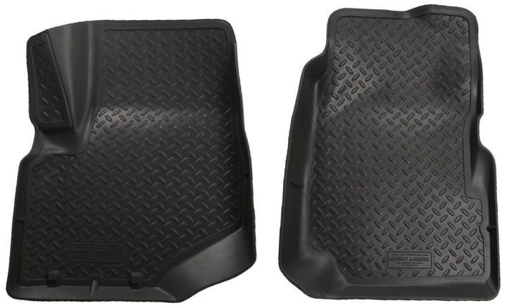 Husky Liners 02-08 GM Trailblazer/Bravada/Envoy/05-08 Saab 9-7X Classic Style Black Floor Liners - Bull Strap
