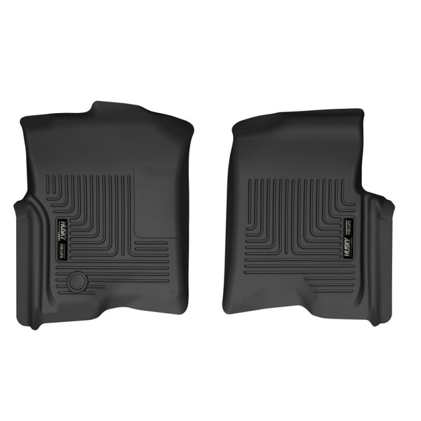 Husky Liners 04-08 Ford F-150 SuperCrew Cab X-act Contour Front Floor Liner (Black) - Bull Strap