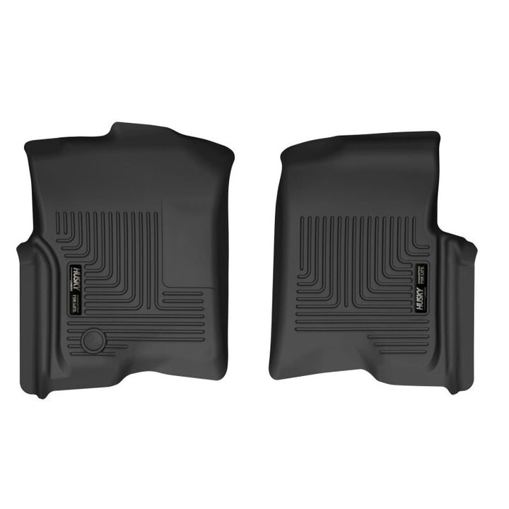 Husky Liners 04-08 Ford F-150 SuperCrew Cab X-act Contour Front Floor Liner (Black) - Bull Strap