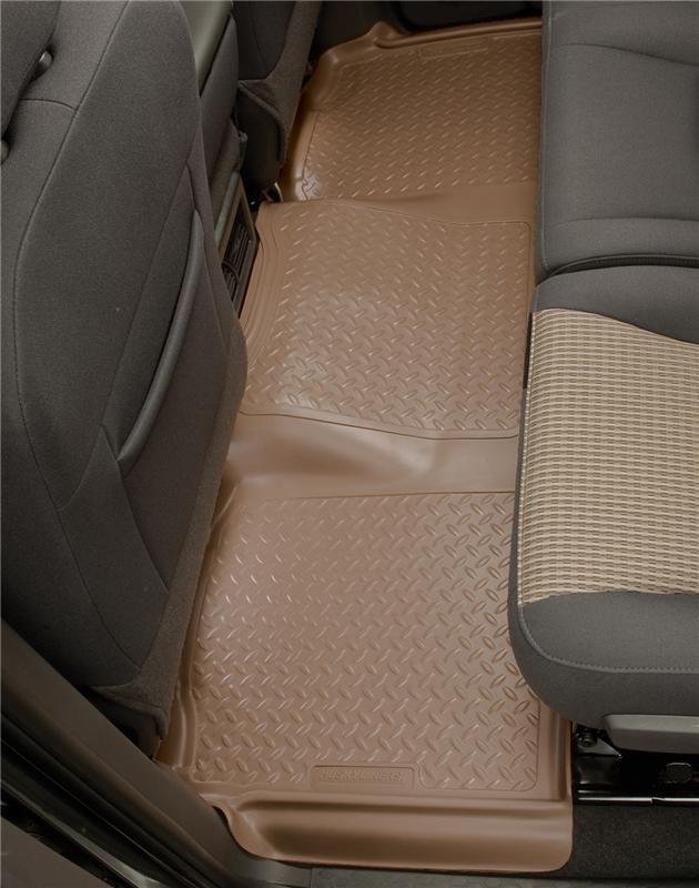 Husky Liners 04 1/2-08 F-150 Super Cab Classic Style 2nd Row Black Floor Liners - Bull Strap