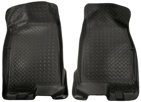 Husky Liners 04-12 Chevy Colorado/GMC Canyon Crew Cab Classic Style Black Floor Liners - Bull Strap