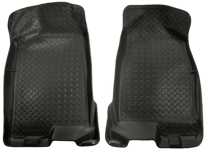 Husky Liners 04-12 Chevy Colorado/GMC Canyon Crew Cab Classic Style Black Floor Liners - Bull Strap