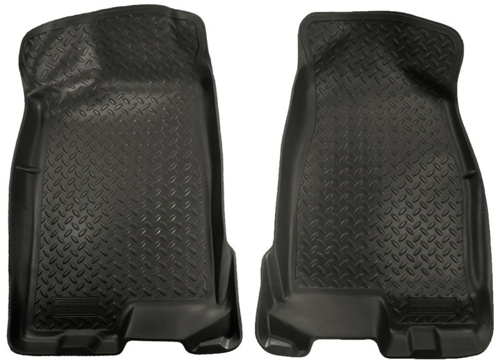 Husky Liners 04-12 Chevy Colorado/GMC Canyon Crew Cab Classic Style Black Floor Liners - Bull Strap