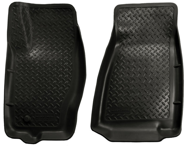 Husky Liners 05-10 Jeep Grand Cherokee/Commander Classic Style Black Floor Liners - Bull Strap