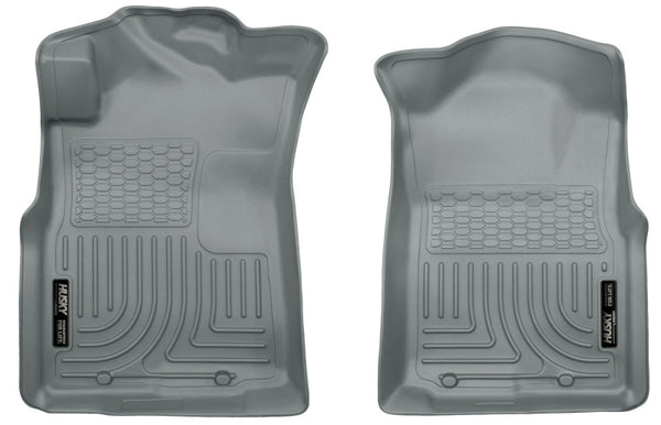 Husky Liners 05-15 Toyota Tacoma Crew/Extended/Standard Cab WeatherBeater Front Grey Floor Liners - Bull Strap