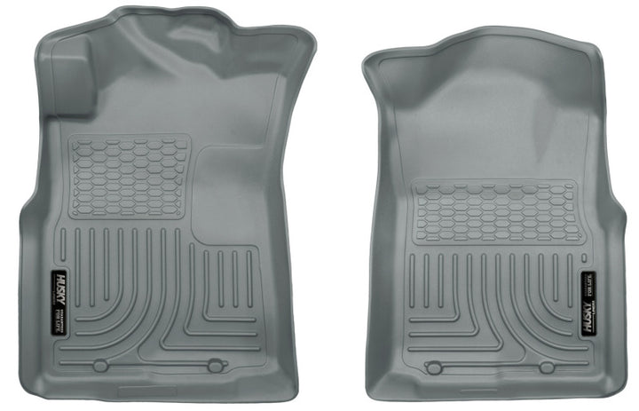 Husky Liners 05-15 Toyota Tacoma Crew/Extended/Standard Cab WeatherBeater Front Grey Floor Liners - Bull Strap