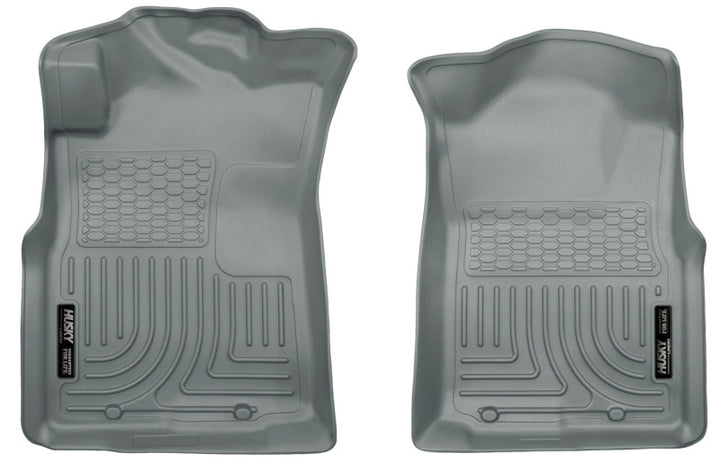 Husky Liners 05-15 Toyota Tacoma Crew/Extended/Standard Cab WeatherBeater Front Grey Floor Liners - Bull Strap