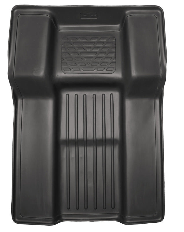 Husky Liners 07-10 GM Escalade/Tahoe/Yukon WeatherBeater Black Walkway (2nd Row Bucket) Floor Liners - Bull Strap
