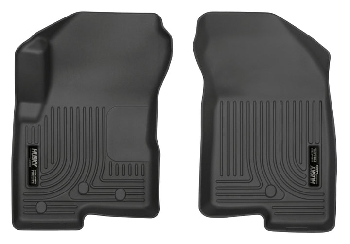 Husky Liners 07-12 Dodge Caliber / 07-12 Jeep Compass WeatherBeater Front Row Black Floor Liners - Bull Strap