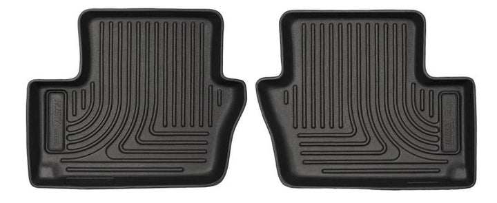 Husky Liners 07-12 Dodge Caliber / 07-14 Jeep Compass WeatherBeater Black 2nd Seat Floor Liners - Bull Strap