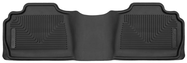 Husky Liners 07-12 GM Silverado/Tahoe/Suburban/Escalade X-Act Contour Black Floor Liners (2nd Seat) - Bull Strap