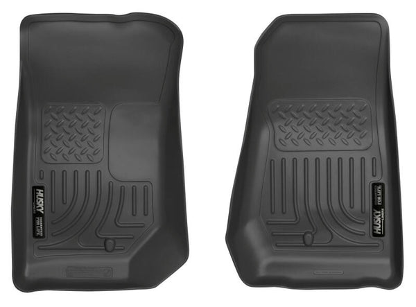 Husky Liners 07-12 Jeep Wrangler WeatherBeater Black Floor Liners - Bull Strap