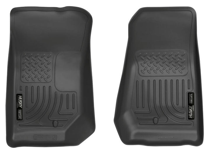 Husky Liners 07-12 Jeep Wrangler WeatherBeater Black Floor Liners - Bull Strap