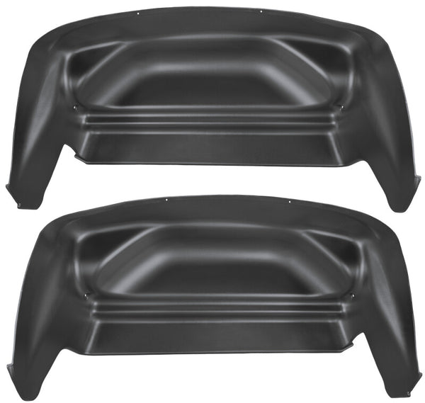 Husky Liners 07-13 Chevy/GMC Silverado/Sierra Black Rear Wheel Well Guards - Bull Strap