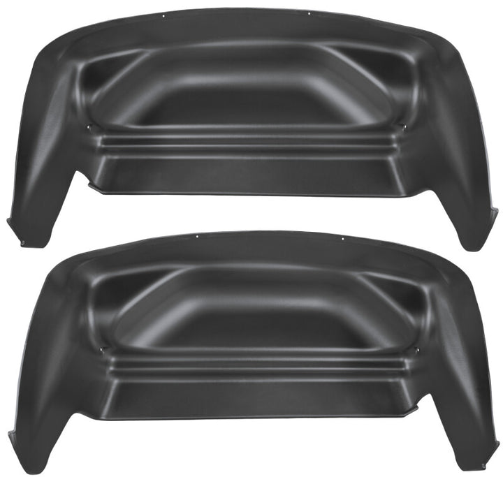 Husky Liners 07-13 Chevy/GMC Silverado/Sierra Black Rear Wheel Well Guards - Bull Strap