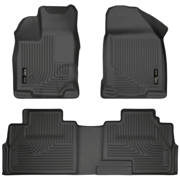 Husky Liners 07-13 Ford Edge / 07-13 Lincoln MKX Weatherbeater Black Front & 2nd Seat Floor Liners - Bull Strap
