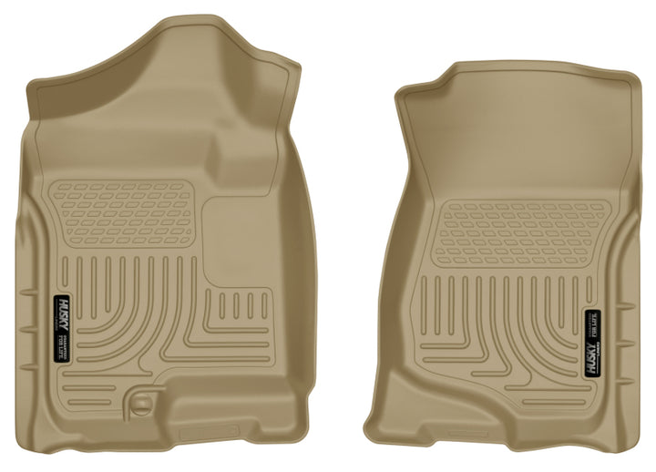 Husky Liners 07-14 Cadillac Escalade ESV/EXT Weatherbeater Tan Front Floor Liners - Bull Strap
