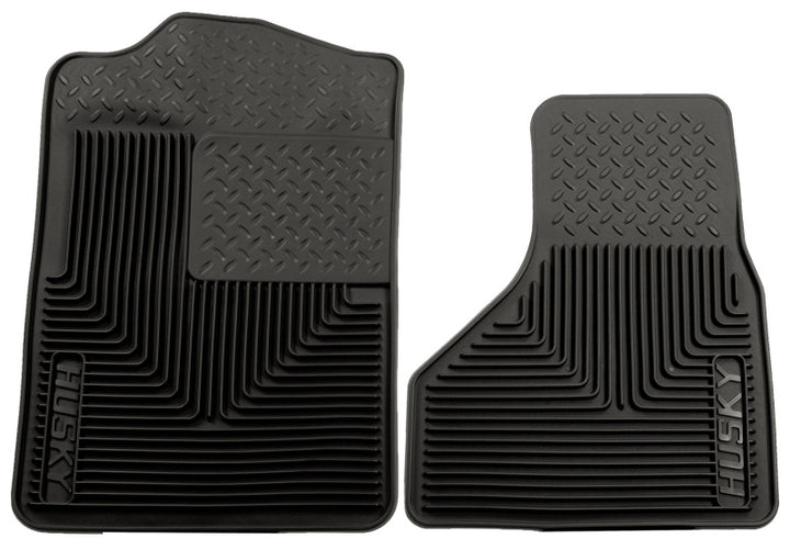 Husky Liners 08-10 Ford F-250/F-350/F-450 SuperDuty Heavy Duty Black Front Floor Mats - Bull Strap
