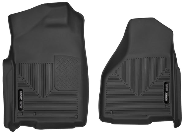 Husky Liners 09-14 Dodge Ram/Ram Quad Cab X-Act Contour Black Front Floor Liners - Bull Strap