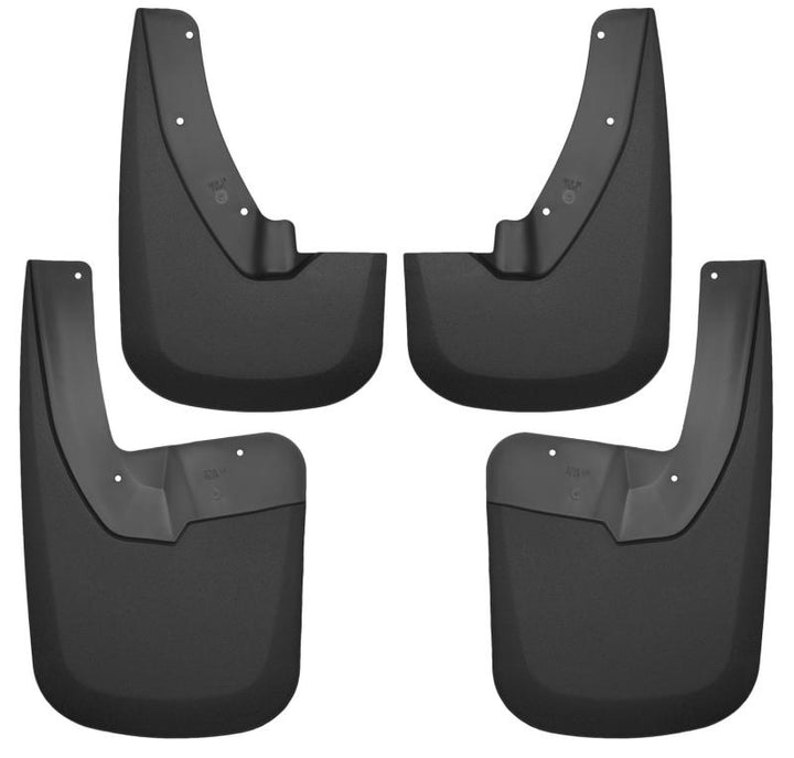 Husky Liners 09-17 Dodge Ram 1500/2500 Both w/ OE Fender Flares Front and Rear Mud Guards - Black - Bull Strap