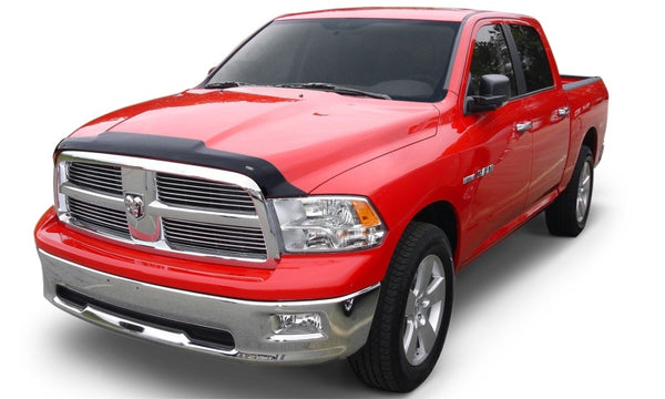 Husky Liners 09-18 Dodge RAM 1500 (Excl. Sport/Rebel) Aeroskin Hood Protector - Smoke - Bull Strap