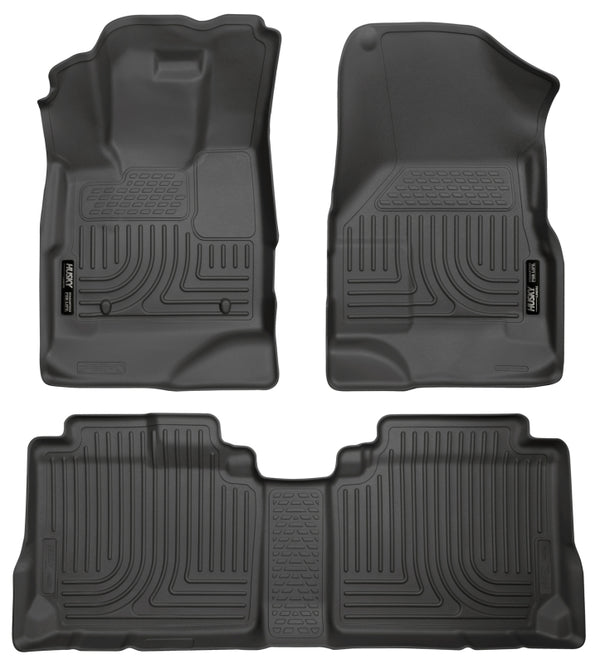 Husky Liners 10-12 Chevy Equinox/GMC Terrain WeatherBeater Combo Black Floor Liners - Bull Strap
