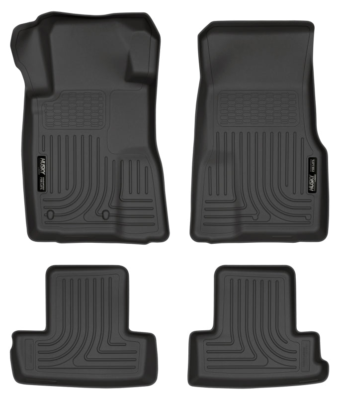 Husky Liners 10-12 Ford Mustang WeatherBeater Combo Black Floor Liners - Bull Strap