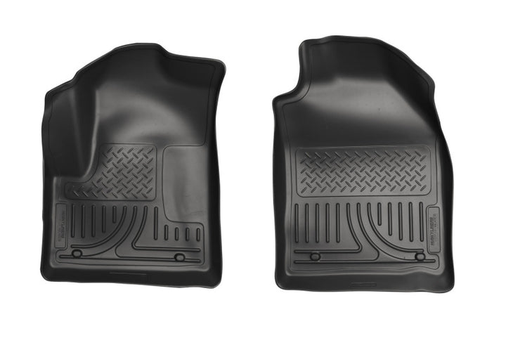 Husky Liners 10-12 Ford Transit Connect (Van/Wagon) WeatherBeater Black Floor Liners - Bull Strap