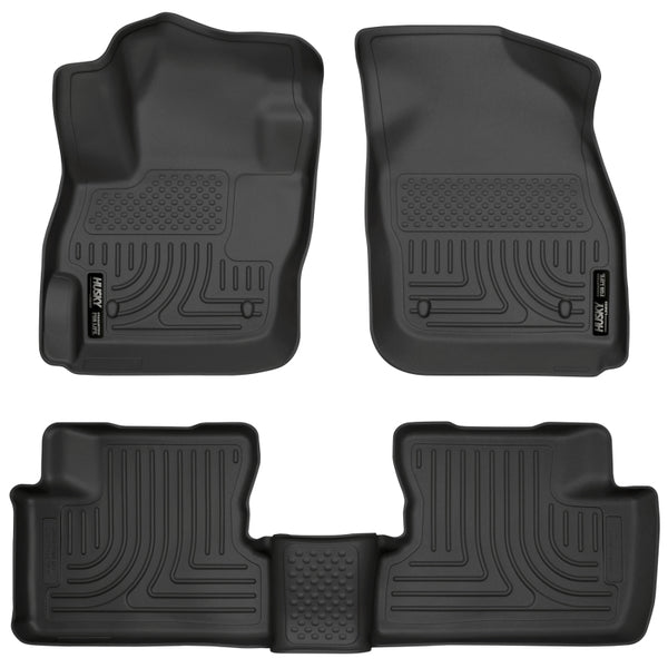 Husky Liners 10-12 Mazda 3 WeatherBeater Combo Black Floor Liners - Bull Strap