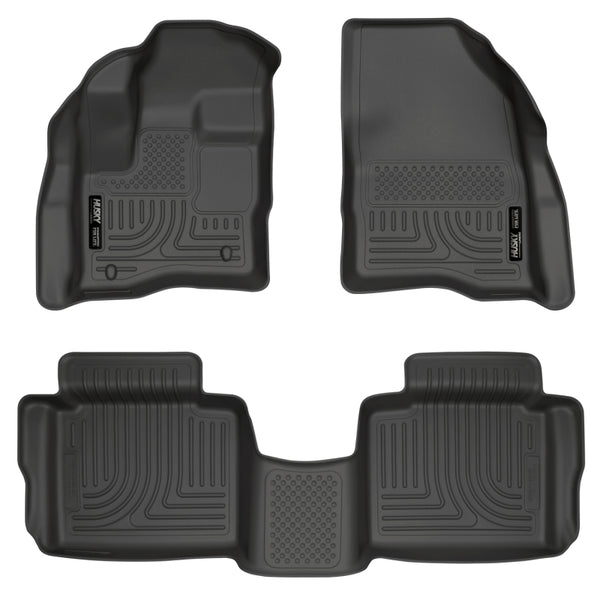 Husky Liners 10-13 Ford Taurus WeatherBeater Combo Black Floor Liners - Bull Strap